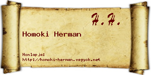 Homoki Herman névjegykártya