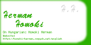 herman homoki business card
